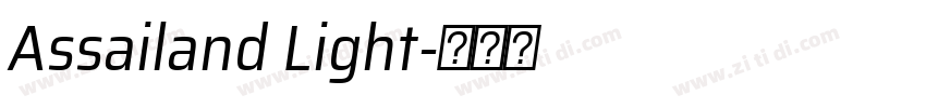 Assailand Light字体转换